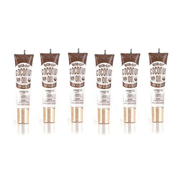 6-PACKS Kiss Broadway Clear Lip Gloss (Coconut Oil) - Picture 1 of 7